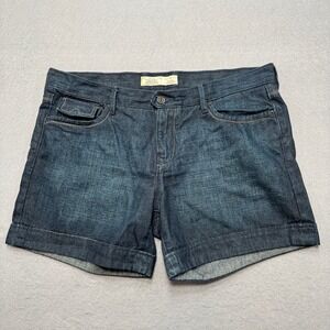 Y2K Old Navy Denim Shorts Women's 14 Blue Dark Wash Mid Rise Classic Fit Cotton‎